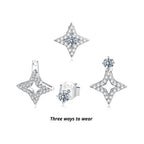 925 Sterling Silver Moissanite 0.1ct Earrings for Women