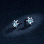S925 Oxidized Silver Pavé Setting CZ Earrings for Women