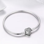 SCB 925 Sterling Silver Bracelet in Classic Style, Size 17.0 for Women
