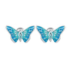 925 Sterling Silver Earrings with Enamel and CZ for Women