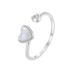 925 Sterling Silver Ring with Pavé Setting and White Shell