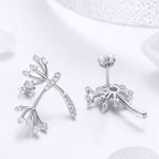 925 Sterling Silver Jewelry Set with Pavé Setting CZ, 2.0*1.4cm