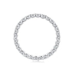 S925 Sterling Silver 2.0mm Moissanite Ring Size 9 for Women