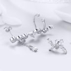 925 Sterling Silver Earrings with Platinum Plating and CZ for Women