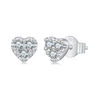 925 Sterling Silver Moissanite 0.03 Carat Earrings for Women
