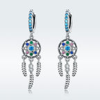 925 Sterling Silver Oxidized Silver Pavé CZ Earrings for Women, Size: 4*1 cm