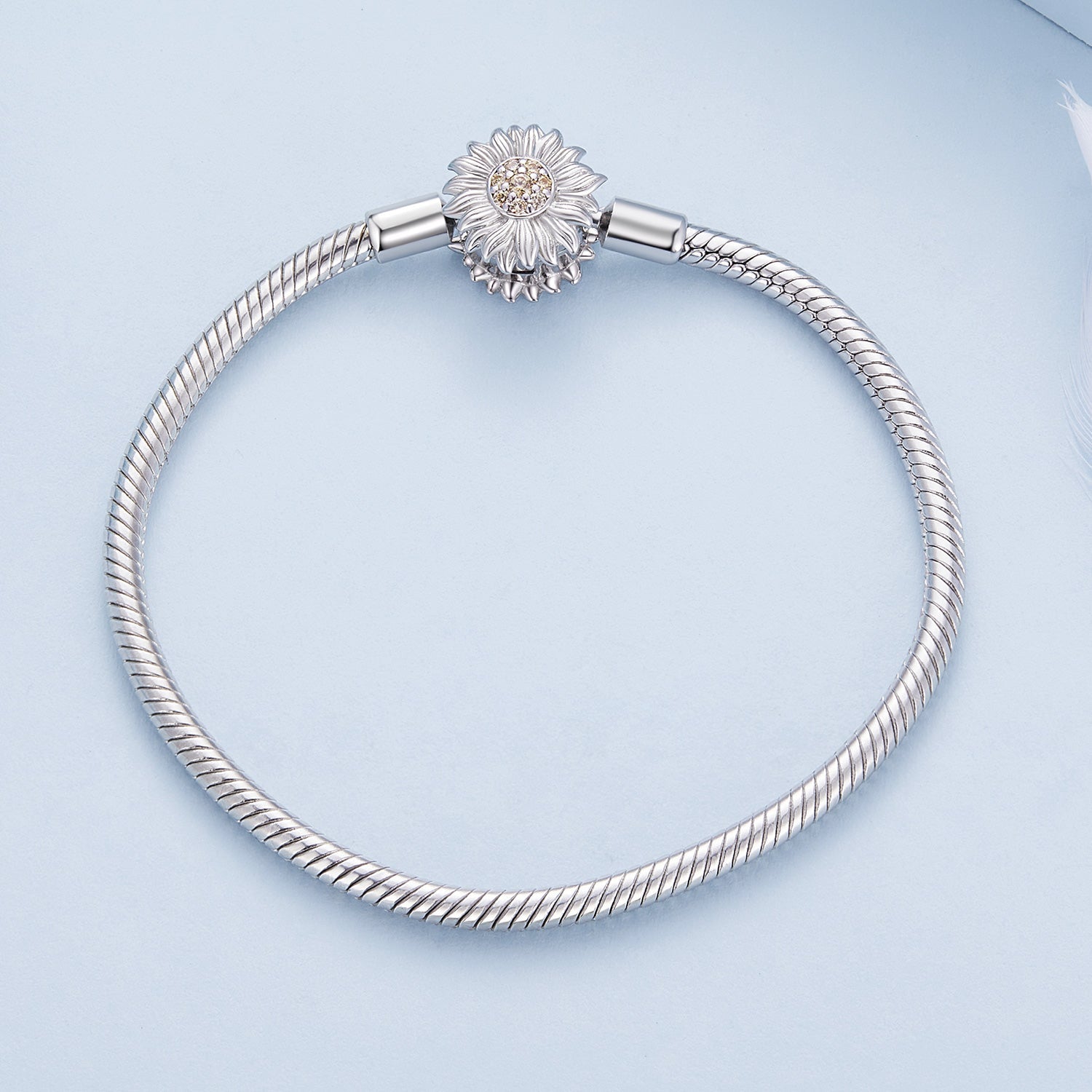 925 Sterling Silver Pavé Setting CZ Bracelet for Women - 17.0 Size, 170mm Length, 3mm Chain Thickness