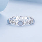 S925 Sterling Silver 4mm Platinum Plated Ring for Women Size 6.0
