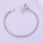 925 Sterling Silver Bracelet 19cm with CZ Stones for Women