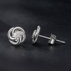 925 Sterling Silver Moissanite Earrings, 0.3cm, White Gold Plated, for Women