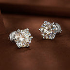 S925 Sterling Silver 2.00 Carat Moissanite Earrings for Women