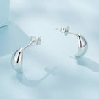 925 Sterling Silver Earrings, Size 10*5mm - Oxidized Silver for Women