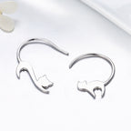 925 Sterling Silver Earrings for Women - 3*2.5cm, Platinum Plated