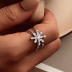 925 Sterling Silver Platinum Plated Pavé Set CZ Ring for Women