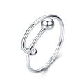 925 Sterling Silver Rings 0.4cm Width for Women