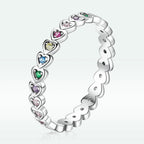 925 Sterling Silver & Platinum Plated 0.29cm CZ Ring for Women Size 6.0