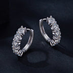 925 Sterling Silver 0.20 Carat Moissanite Earrings for Women