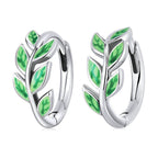 925 Sterling Silver Enamel Oxidized Silver Earrings for Women, 1.2*0.5cm