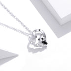 S925 Sterling Silver Adjustable Necklace with CZ and Enamel Pendant