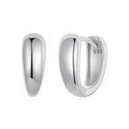 925 Sterling Silver Oxidized Earrings 12x5mm for Women