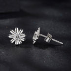 925 Sterling Silver Moissanite 0.3cm Earrings for Women