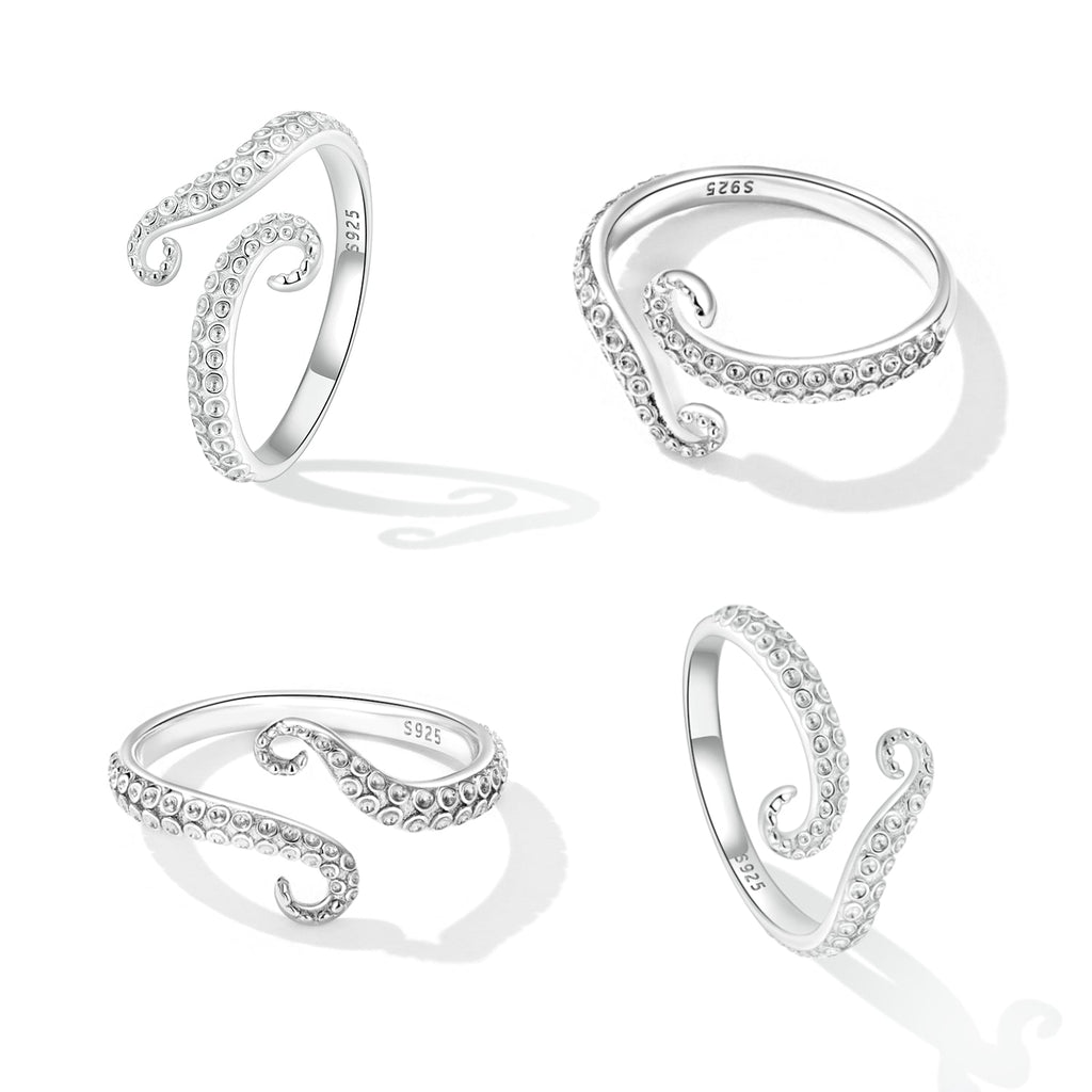 S925 Sterling Silver 0.2cm Platinum-Plated Ring