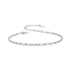 925 Sterling Silver + White Gold Plated Bracelet