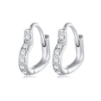 925 Sterling Silver Earrings with Pavé Setting CZ for Women