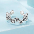 925 Sterling Silver Oxidized Silver 0.44cm Ring for Women