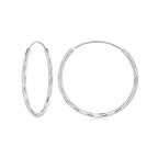 925 Sterling Silver Plated White Gold Earrings 3.0cm for Women