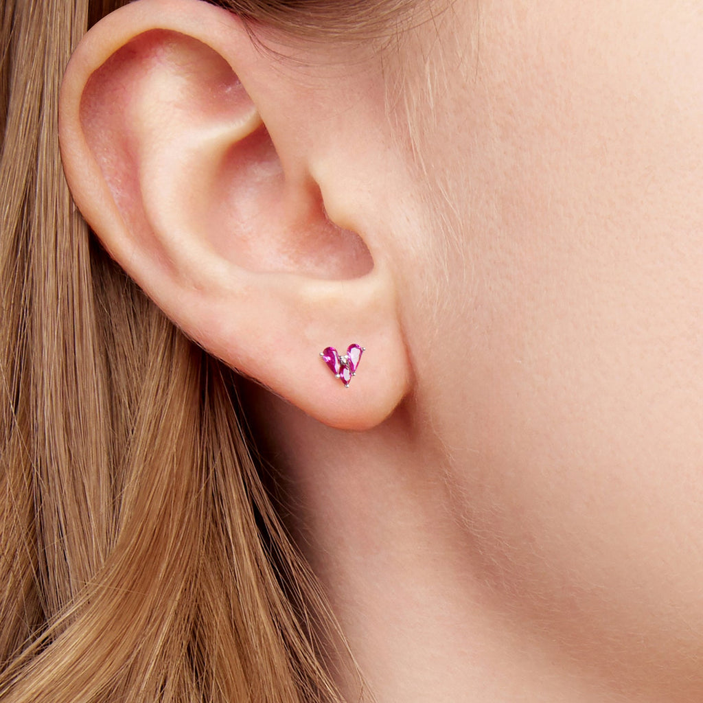 925 Sterling Silver Earrings with Pavé Setting CZ