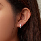 925 Sterling Silver Earrings with Pavé Setting CZ for Women