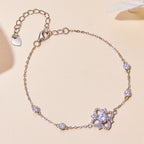S925 Sterling Silver 0.5 Carat Moissanite Bracelet 16cm+5cm for Women