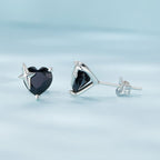 925 Sterling Silver Earrings with Pavé Setting and CZ