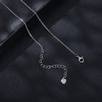 925 Sterling Silver Moissanite 6.5mm Diamond-like Pendant Necklace for Women