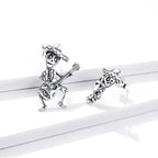 S925 Oxidized Silver Earrings Size 1.5*1cm, 2.4*1.3cm for Women