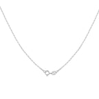 925 Sterling Silver + Plated White Gold Necklace 40cm for Women