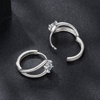 925 Sterling Silver 0.40 Carat Moissanite Earrings for Women