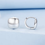 925 Sterling Silver Plated White Gold 10mm Earrings for Women