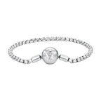 925 Sterling Silver Bracelet 19cm with CZ Stones for Women