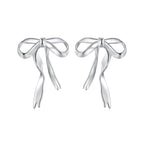 925 Sterling Silver Earrings with White Gold Plating - 1.8x1.3cm for Women