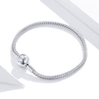 925 Sterling Silver Plated Platinum 17cm Bracelet for Men