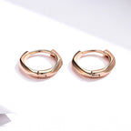 S925 Sterling Silver Plated Rose Gold Earrings