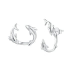 S925 Sterling Silver Rose Gold Plated Zircon Earrings