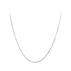 925 Sterling Silver Plated Platinum Necklace 45.0 cm for Men