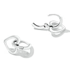 925 Sterling Silver Earrings for Women - Oxidized - 1.9x1.2cm