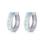 925 Sterling Silver Opal Earrings for Women