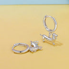 925 Sterling Silver & Plated White Gold Earrings for Women
