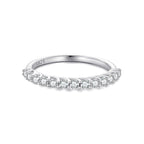 925 Sterling Silver Moissanite 0.03ct Ring Size 6A for Women