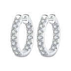 925 Sterling Silver 0.023 Carat Moissanite Earrings for Women